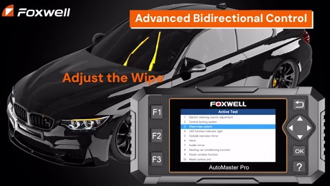 FOXWELL NT510 Pro fit for BMW OBD2 Scanner with 12V Battery Tester, Full System Diagnostic Bi-Directional Control Scanner, All Reset Services with Battery Registration Scan Tool fit for BMW/Mini/RR