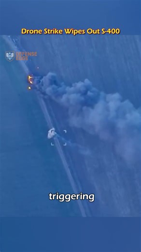 Ukrainian Drones Smash Russian S-400 Convoy #S400 #DroneStrike #UkraineWar #RussiaUkraine
