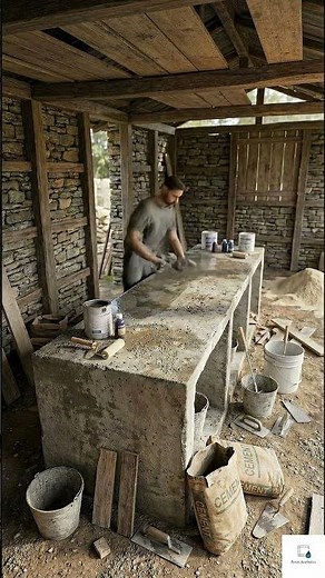 Village Outdoor Kitchen Epoxy Countertop Rustic Resin Countertop Transformation #epoxyart #diyepoxy