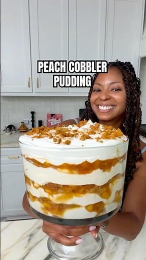 Peach season only lasts so long. Make this Peach Cobbler Pudding before it's gone!