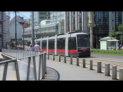 Trams In Vienna, Austria.