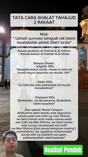 Banyak yang Belum Tahu! Ini Tata Cara Sholat Tahajud yang Benar 😭✨Many Still Don’t Know! Here’s the