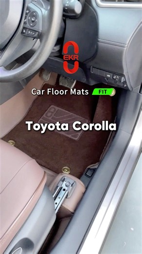 EKR Car Floor Mats Brown Premium Interior Upgrade for Toyota Corolla