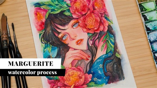 玛格丽特_水彩画法 -- Margaret Morales