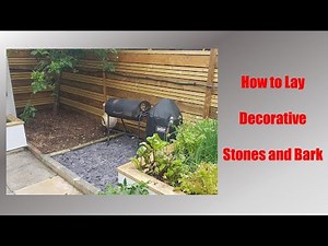 How to lay decorative stones and bark