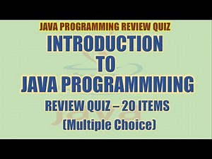 Introduction To Java Programming Review Quiz | Java Programming Tutorial Series