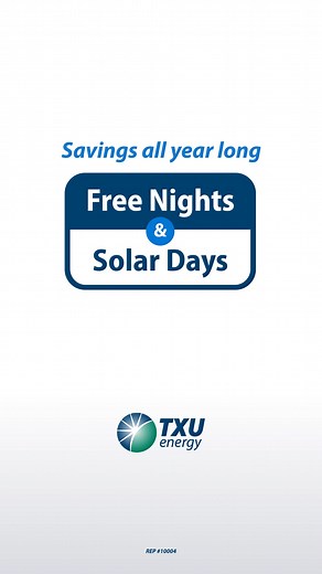 Sleep cool and comfortable with free energy charges every night, all year long. Plus, your days are powered by 100% solar. | TXU Energy