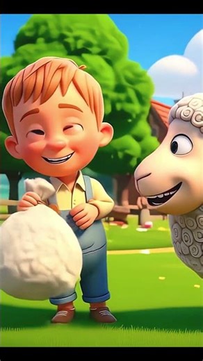 Baa Baa White Sheep 🐑 | White Rhyme | BLA BLU KIDS Shorts #nurseryrhymes #shorts #baabaablacksheep