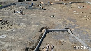 Progress is in motion! The outline of the new Walton Branch is becoming more concrete. Check out the headway from April and be on the lookout for May's update! | Boone County Public Library