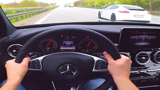 Mercedes C450 AMG V6 Sound POV Drive