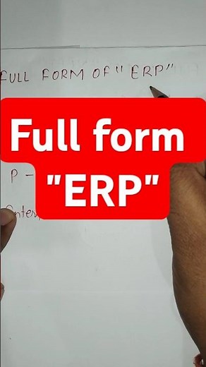 ERP Full Form | What is the Full Form of ERP? what does erp stand for #shorts