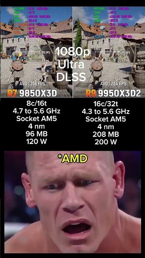 R7 9850X3D vs R9 9950X3D2 Same FPS… Double Cores