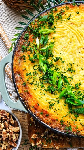 Alethea on Instagram: "Walnut Shepherd’s Pie 🥧 Get into this cozy, delicious, and modern take on the classic Shepherd’s Pie with my Walnut Shepherd’s Pie using @cawalnuts to create the perfect savory filling you and your loved ones will enjoy. ✨ One of the coolest things I've learned since incorporating @CAWalnuts in my recipes is the proper way to store walnuts. Because all this time I've just been storing them in my pantry 🙈. For optimal storage and fresh taste, keер California walnuts in an