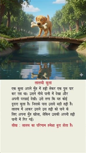 greedy dog story in hindi | lalchi kutta #shortstory #trendingshorts #moralstory #samayranarula