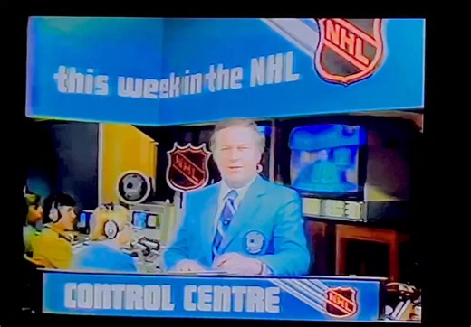 Nov. 8, 1980. #LAKings vs. #Canadiens at the #Montreal Forum. Brian McFarlane throws to Dick Irvin who interviews Charlie Simmer about his scoring exploits with the “Triple Crown” line of Simmer, Marcel Dionne and Dave Taylor. #Habs #CBC #Leafs #LeafsForever | Howard Berger