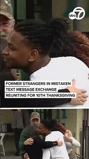 Former strangers in mistaken text message exchange reuniting for 10th Thanksgiving