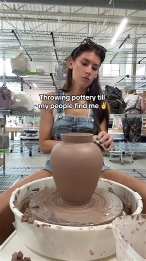 Threw this pot on the wheel today. Slow and steady, finding my rhythm. If you’re just starting pottery, don’t stress the imperfections, everyone starts there. Learning to throw is messy, but so satisfying! #BeginnerPotter #WheelThrowing #LearningPottery #clay #PotteryPractice #pottery #creatorsearchinsights