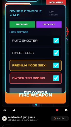 creating mod menu games in rezona! #rezonans #modmenu #viralshorts