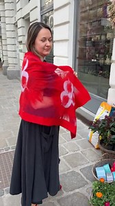 Scarf (stole), handmade, nuno felt, textile art, silk chiffon, merino wool, handcrafted, textile design, luxury accessory. 47R