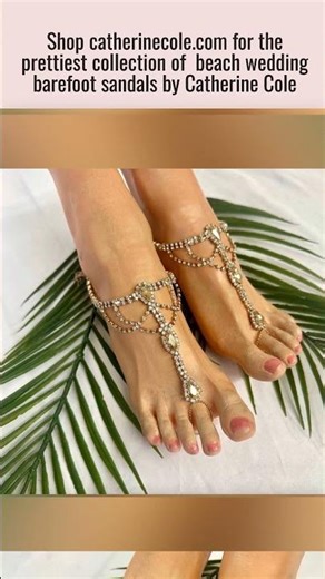 gold beach wedding barefoot sandals by Catherine Cole