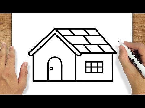 COMO DESENHAR UMA CASA SIMPLES E FÁCIL