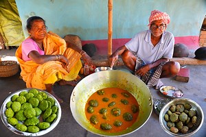 1.2M views · 10K reactions | Pumpkin leaf chicken kofta curry | cooking & eating chicken kofta curry by our grandfather & his sister | | Indian tribe food | Facebook