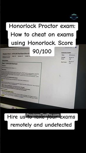 Honorlock Proctored Exam — You Stay on Camera, We Help You Pass