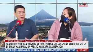 Thank you Susan Balane for our informative interview this morning on Radyo Veritas Legazpi. Gaya ng napag-usapan, mahalagang magkaroon ng long-term solutions sa problema ng agrikultura. But, while we pursue these measures, dapat may mga short-term solutions ding agarang tumutugon sa pangangailangan ng magsasaka at mangingisda. #ParaSaBayan #AGRItayo #AGRIsibongAksyon For more info, visit our website: https://www.agripartylist.com | Wilbert "Wise" Lee