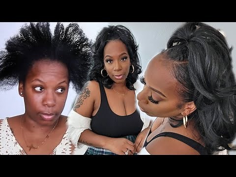 $18💯 Outre Converti Cap Velvety Swirls NO LEAVE OUT Outre Half Wig How to Detailed Install & Styling