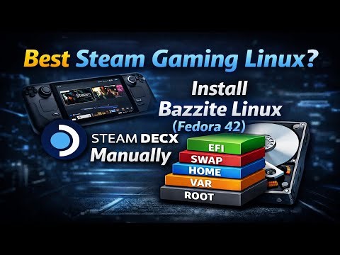 Best Steam Gaming Linux? Install Bazzite (Fedora 42) with Manual Partitions