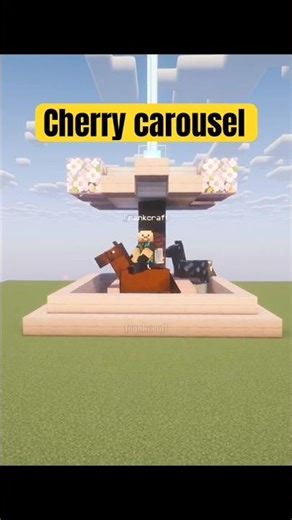 How to build a cherry carousel #minecraft