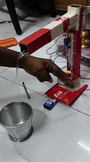 AUTOMATIC WATER DISPENSER MADE USING IR SENSOR AND RELEAY MODULE (5V) #smart #rosystem #electronic