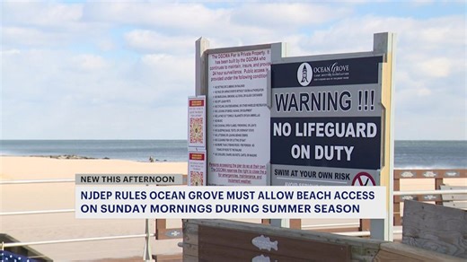 Ocean Grove ordered to allow Sunday beach access after DEP ruling