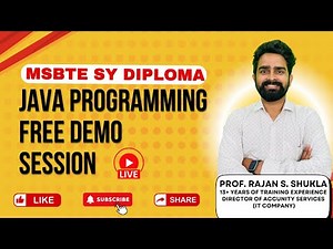 Java Programming | Demo Session 3 | MSBTE SY DIPLOMA | For CO/ IF/ AIML