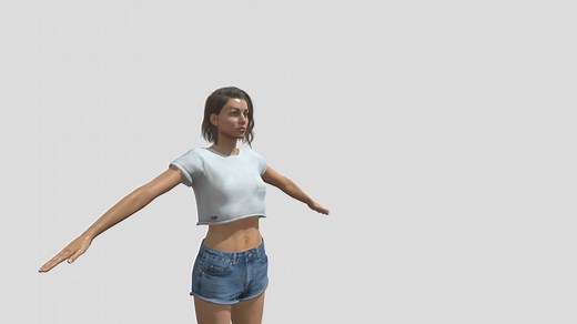 Hight Quality Realistic Girl Character - Download Free 3D model by hammer.gamedev