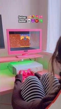 Xbox 360 set up with DOOM II 🎮💚🩷 #xbox #shorts #xbox360 #doom #gamingsetup #asmr #desksetup