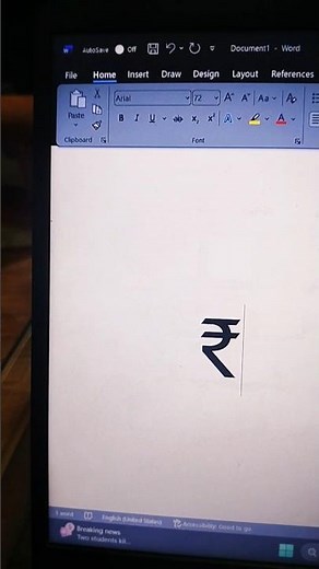 Insert a INR (₹) Symbol in MS Word #tutorial