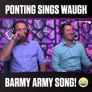 Vintage Ricky Ponting! The former Cricket Australia captain sings The Barmy Army's Mark Waugh song to perfection! 🎤😂 #BBL06 | TNT Sports Football