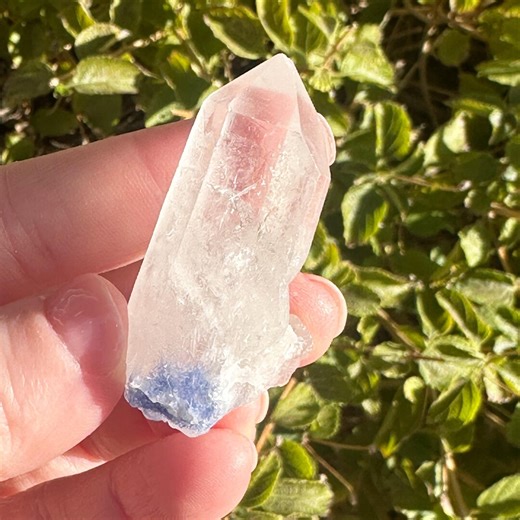 Natural Dumortierite in Quartz Crystal Point - Etsy