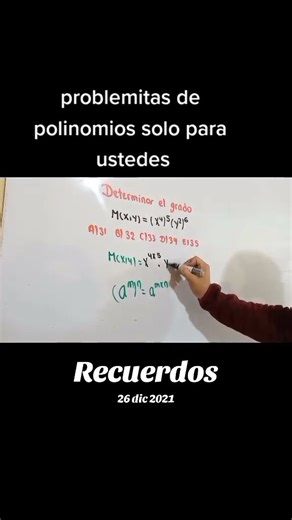 solving a polynomial exercise by finding the degree