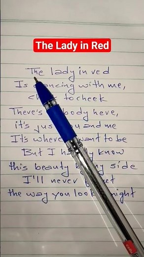 The Lady in Red Lyrics - Chris De Burgh #lyrics #chrisdeburgh #singandlearn #english #song #ytshorts