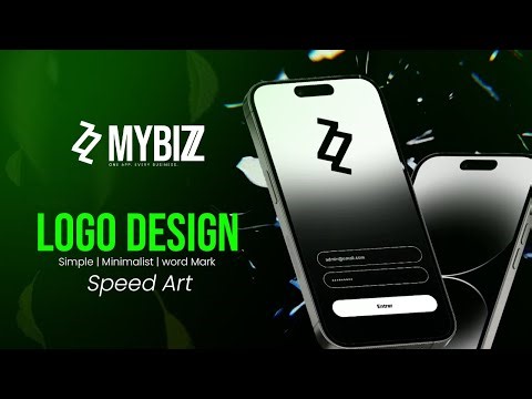 How to create Simple Minimalist Text Logo in Sinhala | MYBIZ #DinukaGraphics