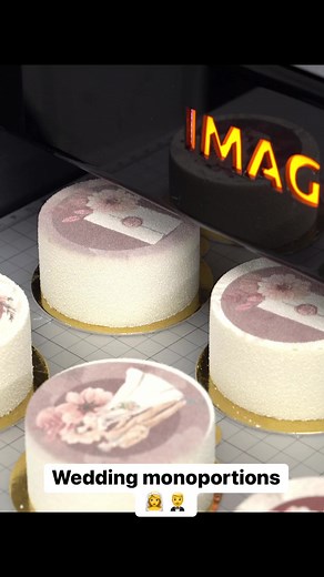 3.4K views · 36 reactions | The wedding season has started! ‍♀️蘆‍♂️ With a food printer, you can create beautiful personalized baked goods, such as monoportions, wedding cakes, cookies, muffins and much more #wedding #weddingseason #weddingcake #weddinggifts #trend #popular #food #foodprinter | Confectionery Plotters - IMAGO Printer | Facebook