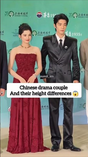 Chinese Drama Couples & Their Real Height Differences 😍📏 #xiaozhan #zhaolusi #zhanglinghe #shorts