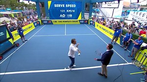 449K views · 945 reactions | 藍藍 We put Henri Leconte's serve to the test... but he wasn't leaving until Brace stepped up! | Wide World of Sports | Facebook