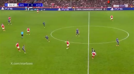 The first of Viktor Gyokeres' goals vs. Atletico Madrid. | Top Gooners