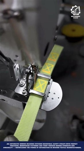 Automatic Pattern Sewing Machine - Reinforced X-Box Stitching for Safety Straps