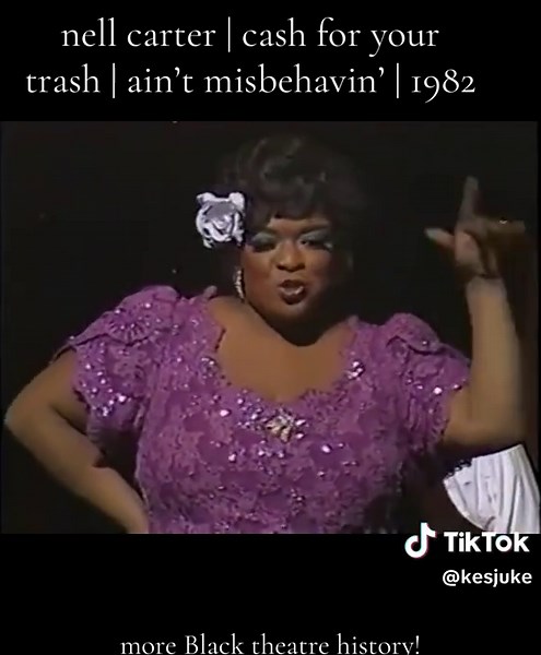 nell carter | cash for your trash | ain’t misbehavin’ | 1982 Nell is an icon of Black theatre! The original production of Ain’t Misbehavin’ ran from May 9th, 1979 until February 21, 1982. By the time of this filming Nell had found success on an NBC sitcom and so NBC funded a filmed version in Los Angeles. Nell is also connected to Dreamgirls! The writers were inspired to write a role for their friend Nell but once she decided she was staying in LA to do more television, they decided to keep goin