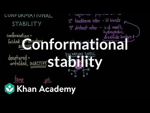 Conformational stability Protein folding and denaturation Video Lecture