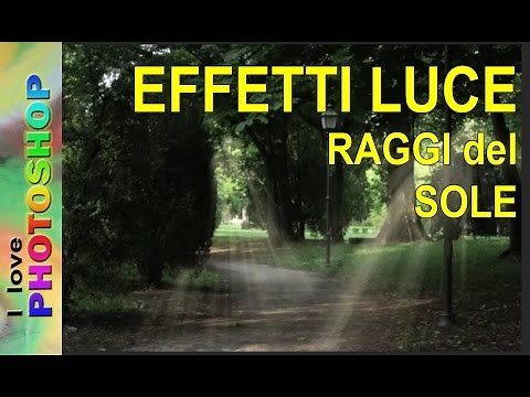 Photoshop tutorial italiano - Fasci di luce in 2 min, effetti luce photoshop